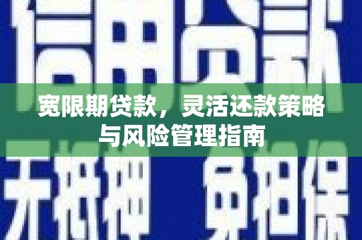 西港宽限期贷款，灵活还款策略与风险管理指南
