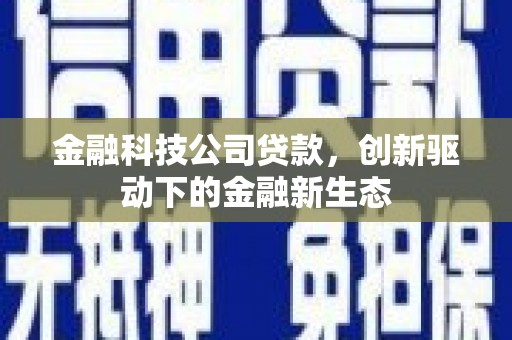 西港金融科技公司贷款，创新驱动下的金融新生态