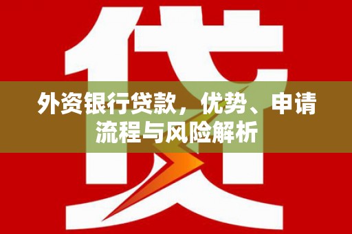 西港外资银行贷款，优势、申请流程与风险解析