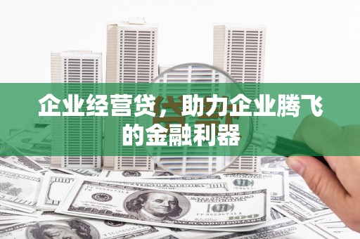 西港企业经营贷，助力企业腾飞的金融利器