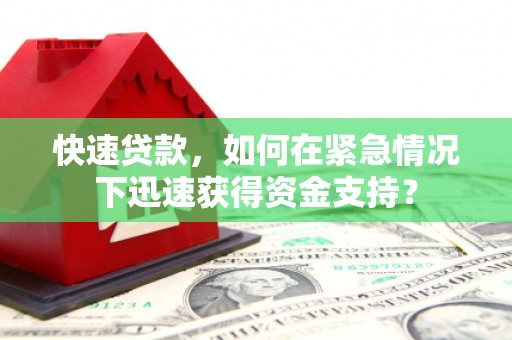 西港快速贷款，如何在紧急情况下迅速获得资金支持？