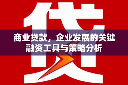 西港商业贷款，企业发展的关键融资工具与策略分析