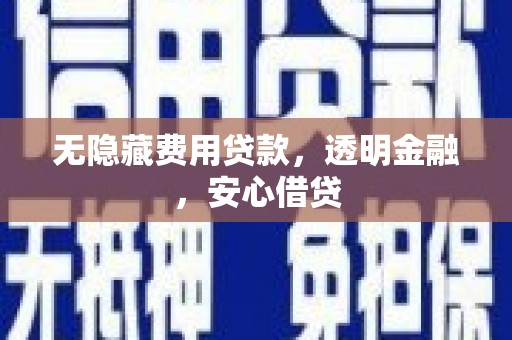 西港无隐藏费用贷款，透明金融，安心借贷