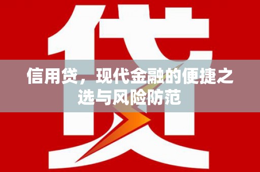 西港信用贷，现代金融的便捷之选与风险防范