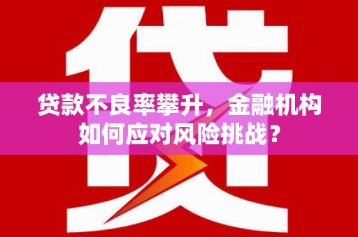 西港贷款不良率攀升，金融机构如何应对风险挑战？